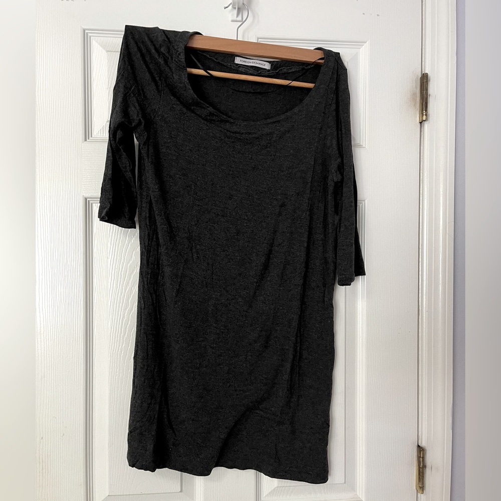 Dark gray T-shirt dress